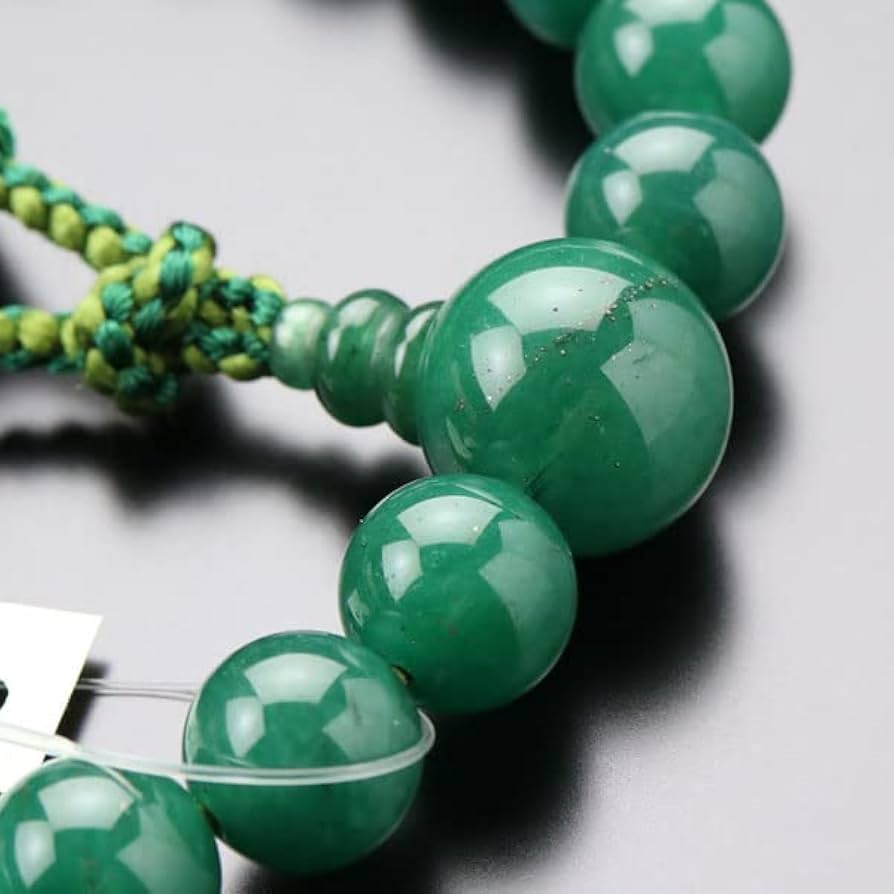 Amazon | 念珠ドットコム 数珠 男性用 22玉 上質 印度翡翠 正絹2